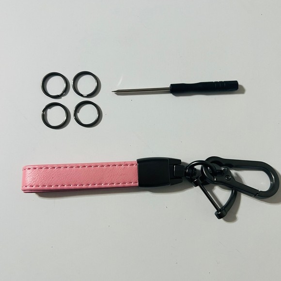 Dodge Ram Truck Pickup Pink Leather Keychain Lanyard Horseshoe Buckle New - Picture 4 of 4